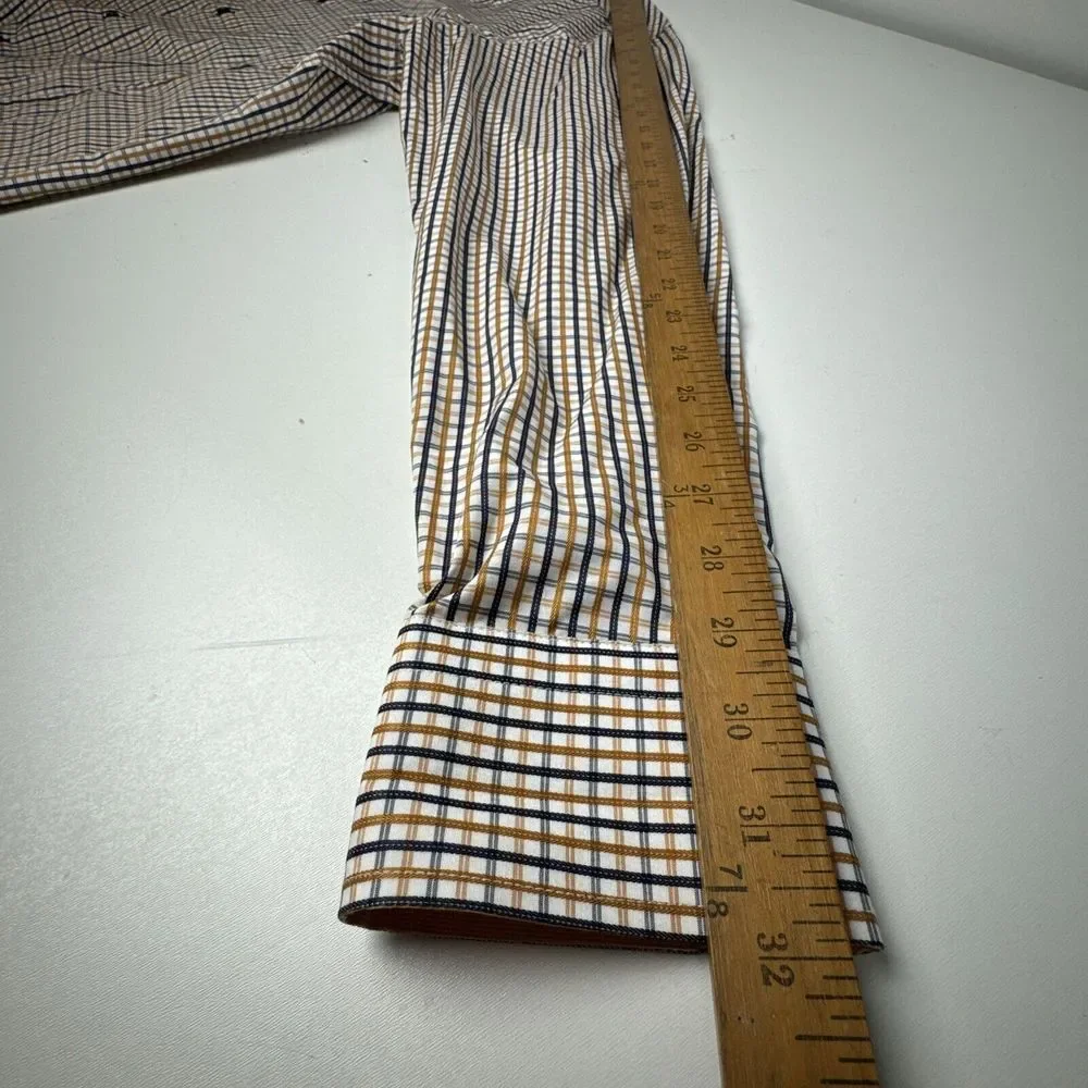 Enzo Tovare Italy Plaid Button Down Shirt, Men's‎ XL